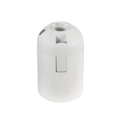   Commel 016-101 E27 pattintós foglalat, műanyag, fehér, 4A, 25V