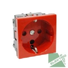 Legrand 077218 P Mosaic dugalj 2P+F piros, NEM reteszelt