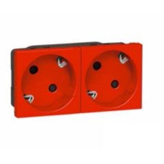   Legrand 077272 P Mosaic dugalj 2x2P+F piros, sinezett nem reteszelt