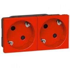 Legrand 077281 P Mosaic dugalj 2x2P+F piros, sinezett