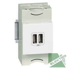 Legrand 077594 P Mosaic USB tölt.alj 1500 mA 2 mod, fehér