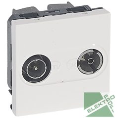   Legrand 078787 P Mosaic TV-R-SAT átmenő 14dB 2 mod fehér #