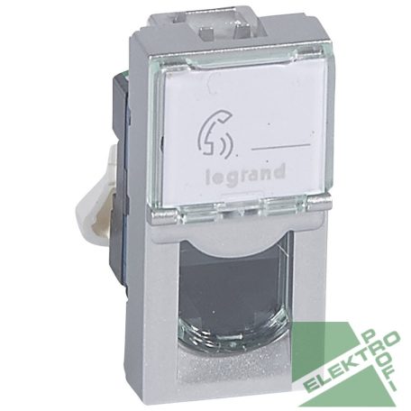 Legrand 079461 P Mosaic RJ45 Cat6 UTP 1mod, alumínium