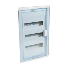   Legrand 201423 Kiselosztó Nedbox 3/42 fehér süllyesztett műanyag IP40 PE+N átlátszó ajtó