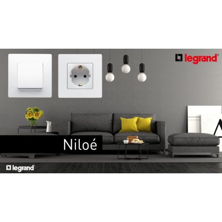 Legrand 397082 Niloé keret 2-es padlizsán lila