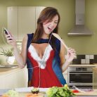 GLB 55927C Kötény - karácsonyi - női, 50 x 70 cm