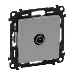   Legrand 753361 VALENA Life TV aljzat 14 dB Alumínium átmenő #