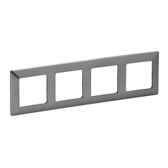 Legrand 754154 VALENA Life keret 4-es inox dekor #