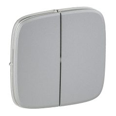   Legrand 755027 VALENA Allure kettős burkolat Alumínium, kapcsolóhoz