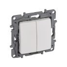 Legrand 764508 Niloé kettős váltóérintkezős nyomó fehér körömmel