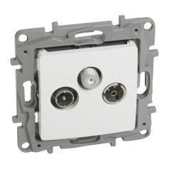   Legrand 764564 Niloé TV-RD-SAT átmenő, 14dB körömmel, fehér