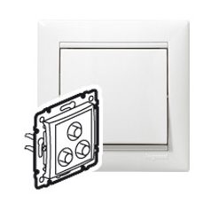   Legrand 770084 Hármas RCA csatlakozóaljzat videó, sztereó audió kapcsolat külső egységekre fehér