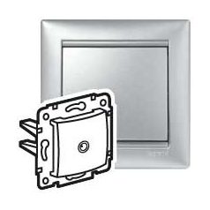 Legrand 770131 VALENA TV-RD aljzat átmenő Alumínium #