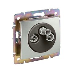   Legrand 770135 VALENA TV-RD-SAT aljzat végzáró 1,5dB Alumínium #