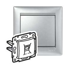 Legrand 770139 VALENA infalonaljzat 2xRJ11 Alumínium # @