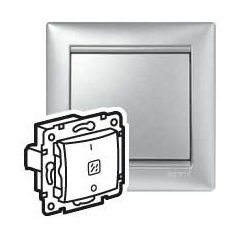   Legrand 770149 VALENA kapcsoló betét 102+fedél Alumínium, jelzőfény