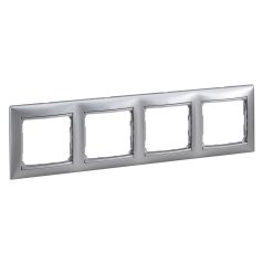Legrand 770154 VALENA keret 4-es vízszintes Alumínium