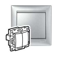   Legrand 770218 VALENA kettős váltóérntkező nyomó Alumínium
