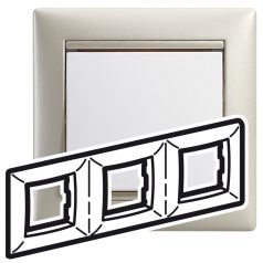 Legrand 770473 VALENA keret 3-as kagylóhéj 