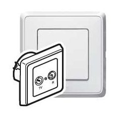   Legrand 773833 CARIVA TV-RD aljzat végzáró4dB fehér, komplett, 