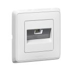 Legrand 773838 CARIVA telefon 1xRJ11 fehér komplett, gyors bekötés #