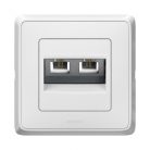Legrand 773839 CARIVA telefon 2xRJ11 fehér komplett, gyors bekötés #