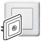 Legrand 773880 CARIVA TV aljzat átmenő 14dB fehér, komplett, #