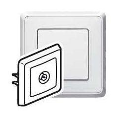   Legrand 773880 CARIVA TV aljzat átmenő 14dB fehér, komplett, #