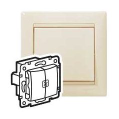   Legrand 774113 VALENA kapcsoló betét 105 + fedél ellenőrzőfénnyel elefántcsont