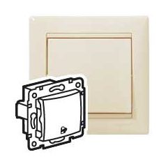 Legrand 774116 VALENA betét nyomó 1 pólusó csengőjellel, 250V elefántcsont @