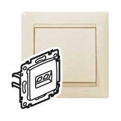   Legrand 774130 VALENA infalonaljzat 1xRJ45-Cat5eUTP elefántcsont, rögzítés körömmel 