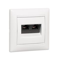   Legrand 774139 VALENA infalonaljzat 2xRJ45-Cat5eUTP elefántcsont, rögzítés köröm nélkül  