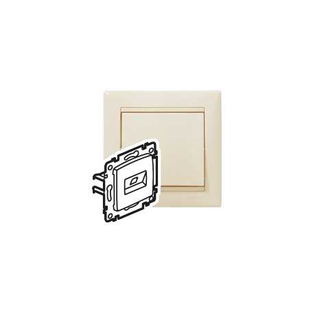 Legrand 774145 VALENA infalonaljzat 2xRJ45-Cat6 STP elefántcsont, rögzítés köröm nélkül # @