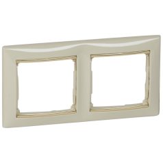   Legrand 774152 VALENA keret 2-es vízszintes elefántcsont/arany