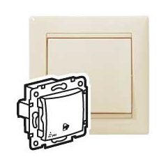   Legrand 774199 VALENA betét nyomó 1p csengőjellel IP44 elefántcsont