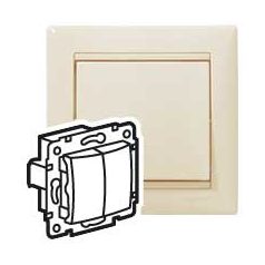   Legrand 774308 VALENA kapcsoló betét 106/106 + fedél elefántcsont