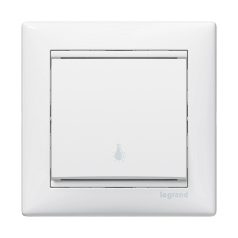   Legrand 774312 VALENA betét nyomó 1p + lámpajel elefántcsont #