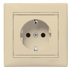 Legrand 774322 VALENA dugalj 2P+F elefántcsont, csapófedeles #