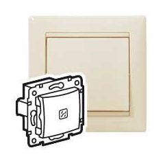   Legrand 774348 VALENA kapcsoló betét 107+fedél elefántcsont, jelzőfény #