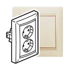   Legrand 774370 VALENA dugalj dupla 2x2P+F elefántcsont, komplett