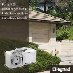   Legrand 782365 Forix kapcsoló 107 vízmentes falon kívüli IP44, fehér