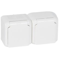   Legrand 782374 Forix dugalj 2x2P+F vízmentes falon kívüli IP44, fehér, gyermekvédelemmel