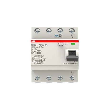 Abb FH204 AC-40/0,1 2CSF204006R2400 FI kapcsoló, 4P, 40A, 100mA/AC