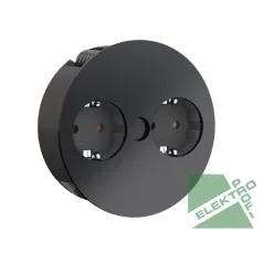 BACHMANN 931.150 TWIST 2S 2X230V+2M VEZETÉK FEKETE MATT