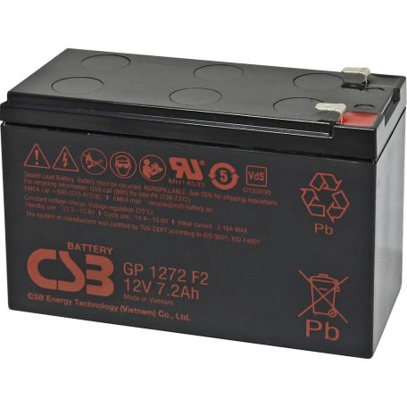 CSB GP1272 F2 akkumulátor  12V/7,2Ah