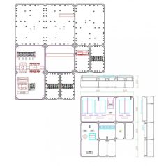  Csatári Plast CSP21.E030 Szekrény M63.80A, felületre szerelt kivitel, csatlakozó főelosztó