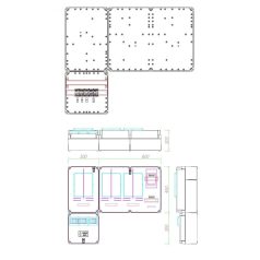   Csatári Plast CSP21.E032 Szekrény M63.80A, szabadvezetékes, felületre szerelt kivitel