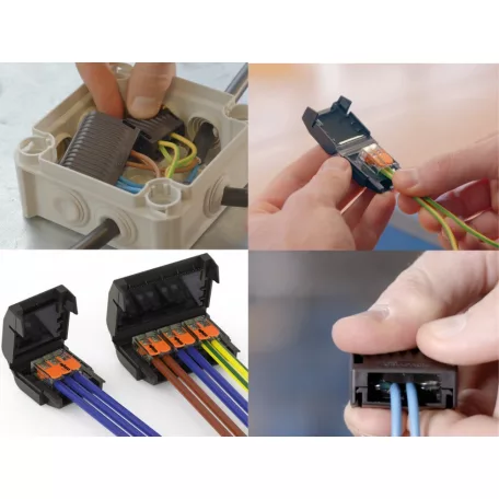 CELLPACK EasyProtect 112 géltechnológiás kötődoboz + Wago 1 x 221-413 IPx8