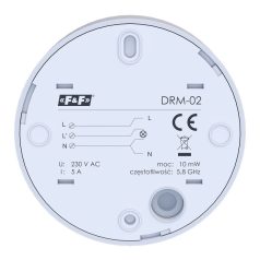   F&F DRM-02 Mikrohullámú mozg.+jelenlét érz.360°falon kívüli Fehér IP40 O 3-10m