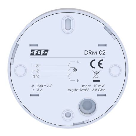F&F DRM-02 Mikrohullámú mozg.+jelenlét érz.360°falon kívüli Fehér IP40 O 3-10m